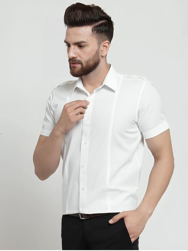 Mens Plain White Color Shirt