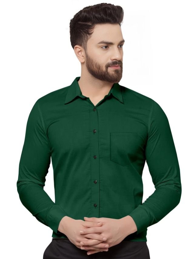 Plain Green Shirts For Men