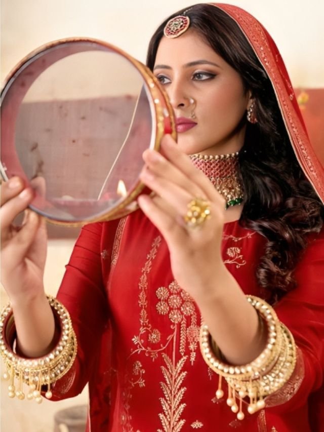 Designer Dress Material For Women KarvaChauth