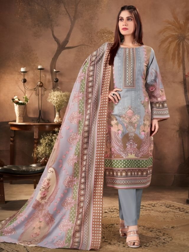 Karachi Cotton Suit Dress Material For Women