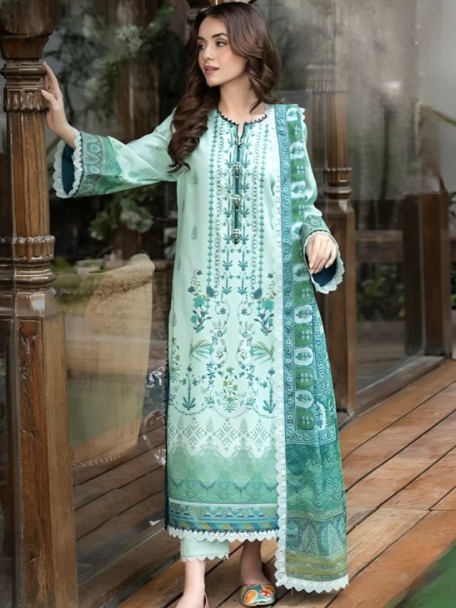 Printed Lawn Cotton Dress Material For Women